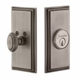 thumbnail image 7 of Grandeur 825287 Carre Solid Brass Rose Privacy Door Knob Set - Grey, 7 of 7