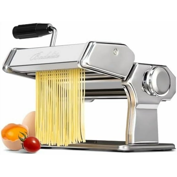 Pasta Maker Machine 150 Manual Pasta Machine with Roller & Cutter Adjustable 9 Thickness & 2 Width Hand Crank Noodles Maker for Spaghetti, Fettuccini, Lasagna$$Home Decor, Kitchen, & Other