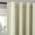 thumbnail image 3 of Sun Zero Aria 2-Pack Magnetic Closure Theater Grade 100% Blackout Back Tab Curtain Panel Pair, 52"X63", Cream, 3 of 10