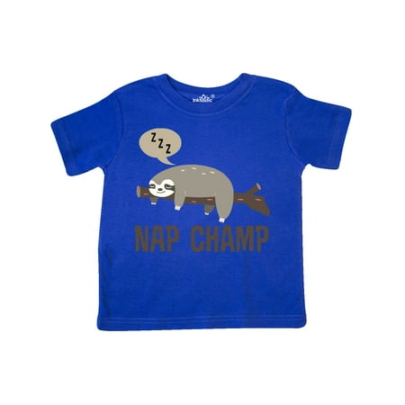 

Inktastic Sloth Nap Champ New Baby Gift Toddler Boy or Toddler Girl T-Shirt