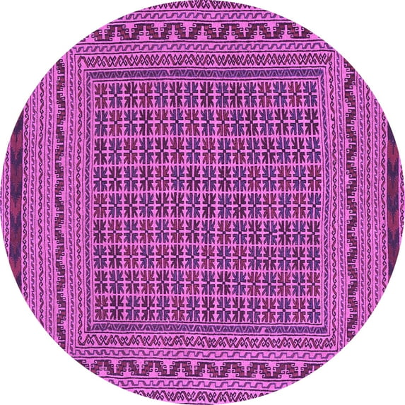 Ahgly Company Indoor Round Southwestern Purple Country Area Rugs, 3' Round