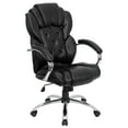 thumbnail image 2 of Flash Furniture High Back Transitional Style Black LeatherSoft Executive Swivel Office Chair with Arms, 2 of 8