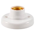 thumbnail image 2 of WM25 E27 Round Plastic Base Screw Light Bulb Lamp Socket Holder White, 2 of 6