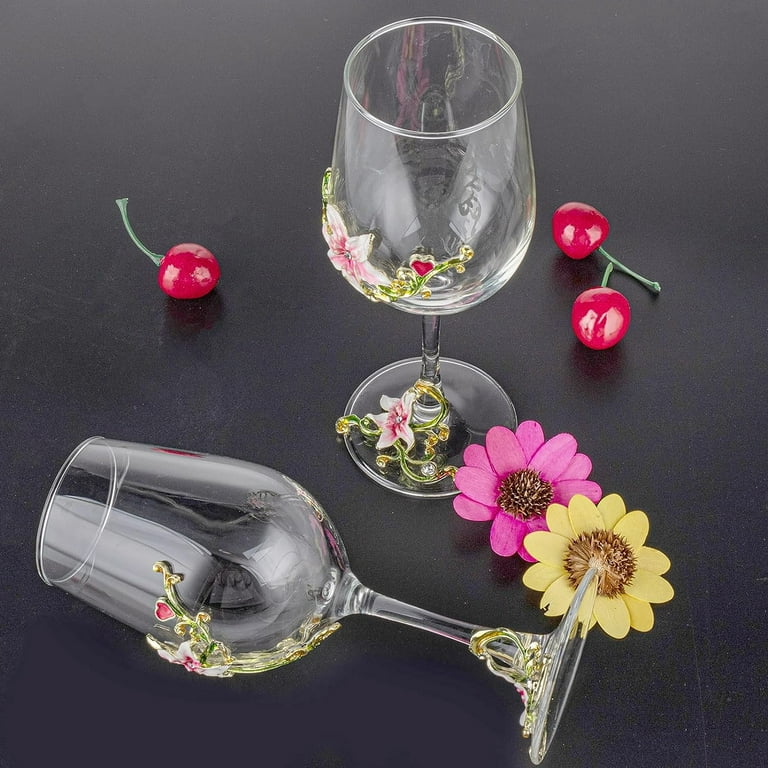 Crystal Wine Glasses Set Red or White Wine Large Tall Glasses 100% Lead  Free Handmade Glasses 20.5-ounce 