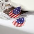 thumbnail image 4 of Patriotic Earrings for Women - 4th of July American Flag Dangle Earrings, PU Leather Red White Blue USA Themed Jewelry, for Independence Day & Everyday Outfits, 4 of 6