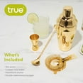 thumbnail image 4 of True 4 Piece Gold Stainless Steel Barware Set - Cocktail Shaker & Accessories, 4 of 10