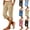 Beige, variant on SBYOJLPB Capris Pants for Women Casual Loose Solid Trousers with Pockets