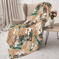 thumbnail image 3 of Sikiie Tropical Leaves Flower Cozy Flannel Fleece Throw Blanket: Lightweight & Thick for All Seasons - Perfect for Women, Men, & Kids"60"x50", 3 of 6