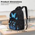 thumbnail image 6 of Yuyamidu Blue Butterfly Backpack for Girls 6-8 8-10 10-12 Kids School Bag Set 4Pcs Elementary Bookbag with Lunch Tote Water Bottle Pouch Pencil Case Back to School Daypack, 6 of 7