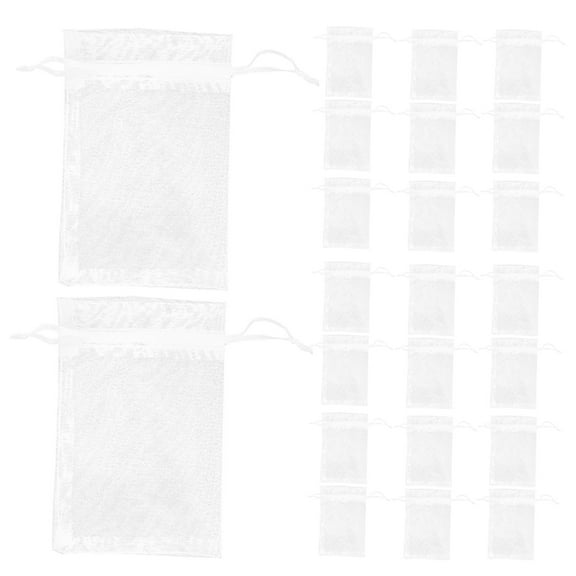 Masteelf 50pcs Large Organza Bag With Drawstring Versatile And Reusable Mesh Bag Drawstring Bag Pouch For Weddings And Birthdays