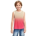 thumbnail image 6 of Ashirexll Girls Vest for Kids 3-15 Years Gradient Color Sleeveless Fashion Round Neck Tank Tops Soft Comfortable Camisole, 6 of 7