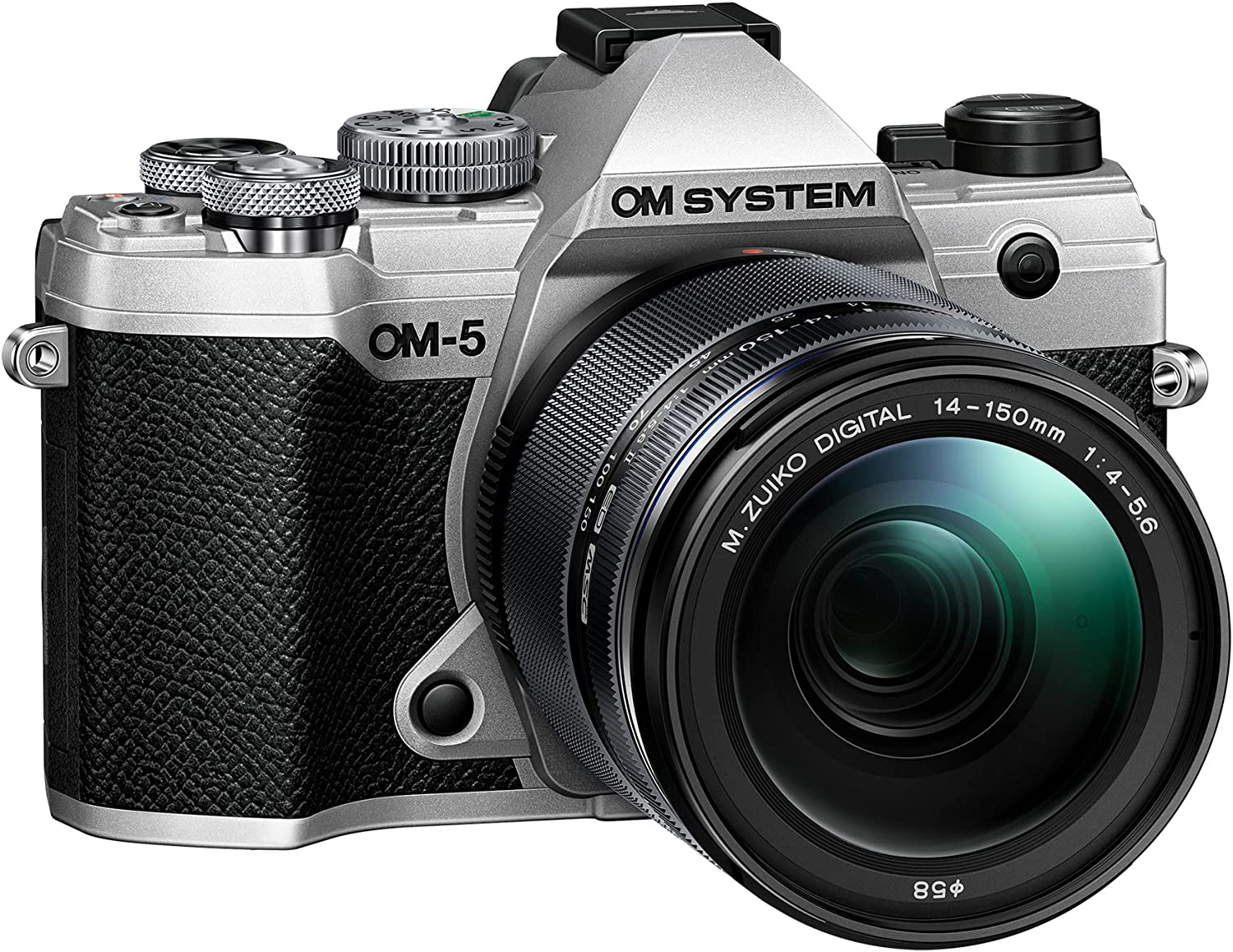 OM System OM-5 Black Micro Four Thirds System Camera w/ 14-150mm f4.0-5.6 II (Silver)