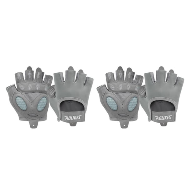 Guantes de gimnasio Naiovety 2 uds medio dedo ajustable transpirable para ciclismo y levantamiento