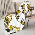 thumbnail image 4 of Construction Truck Tractor Excavator Soft Throw Blanket All Season Microplush Thick Warm Blankets Tufted Fuzzy Flannel Throws Blanket for Bed Sofa Couch 60"x50", 4 of 6