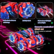 Faburo RC Stunt Car for Kids, Remote Control Stunt Gesture Car , Double Sided 360° Spins and Flips Gesture Sensor Toy Cars, Rechargeable Race Toy Car for Boys and Girls (Red)