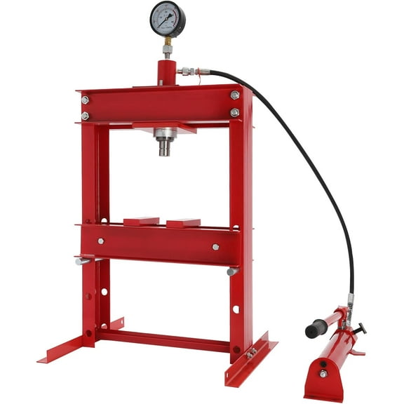 10 Ton Hydraulic Benchtop Press, Adjustable Hydraulic Press, Hydraulic Benchtop Press with Pressure Gauge for Metalworking Tasks Like Bending, Straightening, Pressing, Stamping