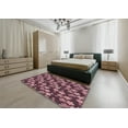 thumbnail image 4 of Ahgly Company Indoor Square Patterned Blush Red Pink Novelty Area Rugs, 4' Square, 4 of 6