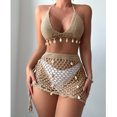 thumbnail image 2 of Ensemble Bikini Sexy Dos Nu - Design Creux - Convient aux Femmes Adultes (Kaki, S), 2 of 8