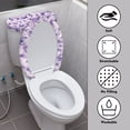 thumbnail image 3 of HELLHERO Butterflies Toilet Lid Cover Set Elastic Bottom & Washable Toilet Lid Seat Cover Set Non-Slip 2-Piece, 3 of 7