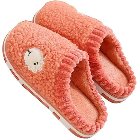 

PIKADINGNIS Women Slippers Comfortable Plush Faux Fur Bedroom Slide Anti-Slip Indoor Outdoor Shoes