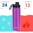thumbnail image 4 of Drinco Water Bottle Double Wall Vacuum Insulated Stainless Steel, 22oz Deep Purple, 4 of 5