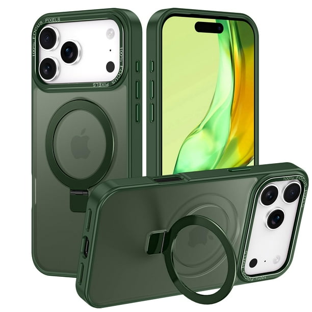 Funda Casehas para iPhone 17 Pro 6.3" con Soporte Magnético Verde