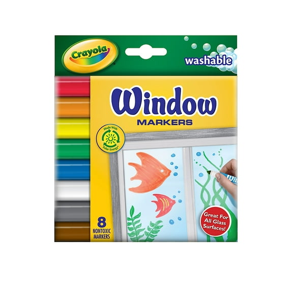 Washable Window Markers Set Of 8 (Pack Of 4)