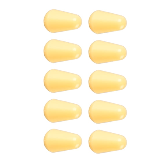 10 Uds. Punta de interruptor Selector de pastilla guitarra eléctrica 3 vías 5 vías perilla tapa sombrero de plástico accesorios universales amarillo