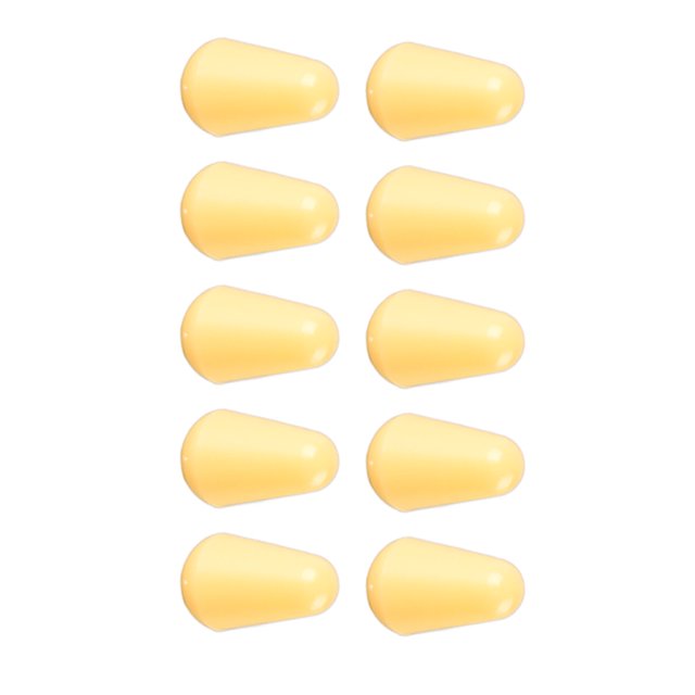 10 Uds. Punta de interruptor Selector de pastilla guitarra eléctrica 3 vías 5 vías perilla tapa sombrero de plástico accesorios universales amarillo