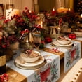 thumbnail image 2 of Christmas Table Runner 120 Inches Long, Gingerbread Man Coffee Cappuccino White Kitchen Dining Table Decoration Winter Holiday Table Runner for Home Party Decor13x120 Inch, 2 of 6