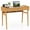 Natural, variant on Costway Bamboo Writing Desk 39.5'' Computer Study Desk with 2 Storage Drawers & Open Shelf