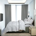 thumbnail image 5 of Serta 100% Cotton Extra-Warmth, Lightweight White Down Fiber Comforter, 500 FP Fluffy Duvet Insert, 300 Thread Count, Corner loops, 68x90 inches Twin Size, 5 of 9