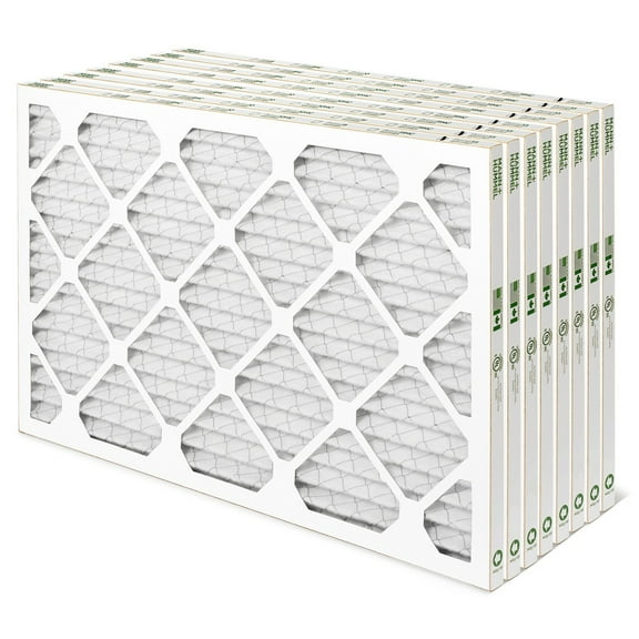 Mann Hummel 16x20x1 MERV 8 Pleated HVAC AC Furnace Air Filters. Box of 8. (Exact Size: 15.5 x 19.5 x 0.75 Inches)