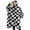Black and White, variant on Oversized Wearable Blanket Hoodie,Colorful Rainbow Checkered Pattern Sherpa Blanket Hoodie with Super Pockets,Super Warm Fuzzy Pullover for Women & Men