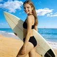 thumbnail image 5 of Cowsor 8-14 Years Girls Solid Color Two Piece Swimsuit Set Modest Tankini Top Bottom Comfortable Swimwear for Beach Vacation and Pool Activities, 5 of 7