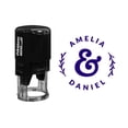thumbnail image 1 of Printtoo Roound Personalized Violet Self Inking Wedding Favor Stamp Custom Custom Name Rubber Stamper-40 mm, 1 of 6