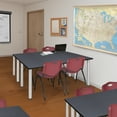 thumbnail image 2 of Romig Trek 60 x 24 in. Training Table- Grey Top, Chrome Legs & 2 M Stack Chairs- Burgundy, 2 of 7