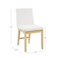 thumbnail image 4 of Nathan James Gracie Modern Upholstered Dining Room Chair with Cushion, Boucle Dining Chair with Solid Wood Frame, Cream Boucle/Warm Pine, 4 of 6