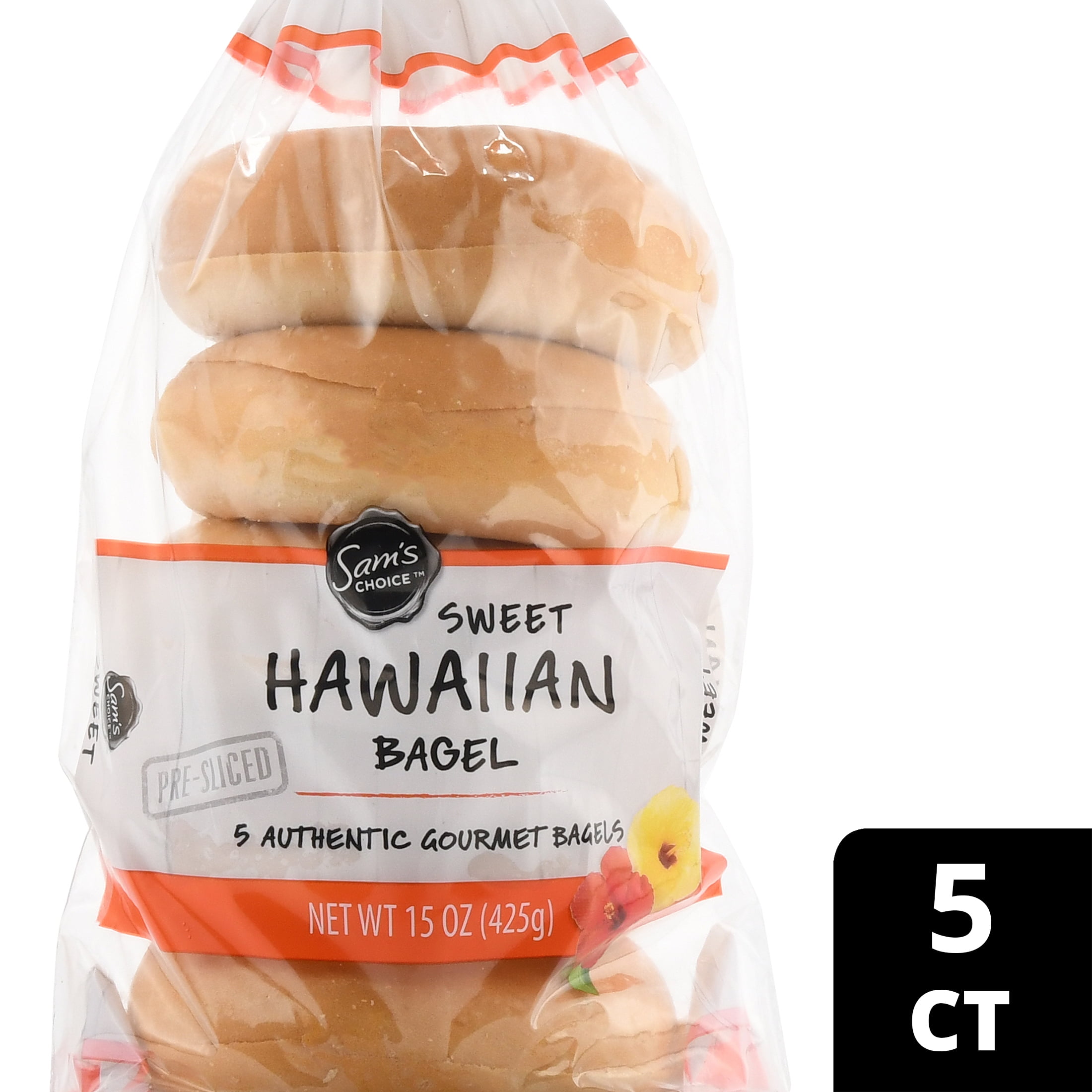 Sam S Choice Pre Sliced Sweet Hawaiian Bagel 15 Oz 5 Count Walmart Com Walmart Com [ 2200 x 2200 Pixel ]