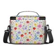 thumbnail image 3 of Lunch Box Pioneer Flower Floral Print Pattern Insulated Lunch Bag for Women Men,Medium Leakproof Lunchbox Cooler Bag Adjustable Strap,10 X 6.7 X 8 Inches, 3 of 6