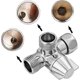thumbnail image 4 of Solid Brass 3-Way Shower Diverter Valve G1/2" - Bathroom T-Adapter for Multiple Fixture Control_CP, 4 of 4