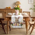 thumbnail image 3 of Bunny Eggs Easter Table Runner 70 Inches Long for Kitchen Dining, Spring Botanical Blossom Motif Dresser Scarf Farmhouse, Dining Table Decorations for Wedding/Parties, 13 x 70 In, 3 of 8