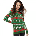 thumbnail image 4 of Suéter navideño femenino suéter navideño familiar suéter navideño adecuado para hombres y mujeres suéter navideño para parejas o suéter navideño familiar regalo navideño S - XXL rojo y verde m, 4 of 5