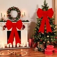 thumbnail image 4 of Guvpev 6Pcs Christmas Decor, 9x12 In Red Velvet Bows for Christmas Tree, Christmas Bows Hanging Decorations for Wreath Fence Stairs Railing Fireplace Front Door Indoor Outdoor Holiday Xmas Decor, 4 of 10