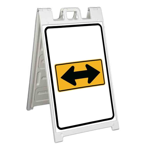 T Intersection (24" X 36") Standard A-Frame Signicade, Includes Decal Applied To Stand