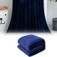 thumbnail image 2 of Fleece Throw Blanket for Couch,Super Soft Fuzzy Flannel Throw for Sofa, Luxury Plush Microfiber Bed Blanket, Cozy Home Decorative Velvet Gift Blanket,Fuzzy and Anti-Static(Blue1 70x100cm), 2 of 5