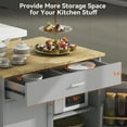 Furvclv Rolling Kitchen Island, Mobile Kitchen Island With Wheels