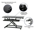 thumbnail image 4 of Emma + Oliver 36" Height Adjustable Sit to Stand Desk Riser with Keyboard Tray and Phone Slot, 4 of 15