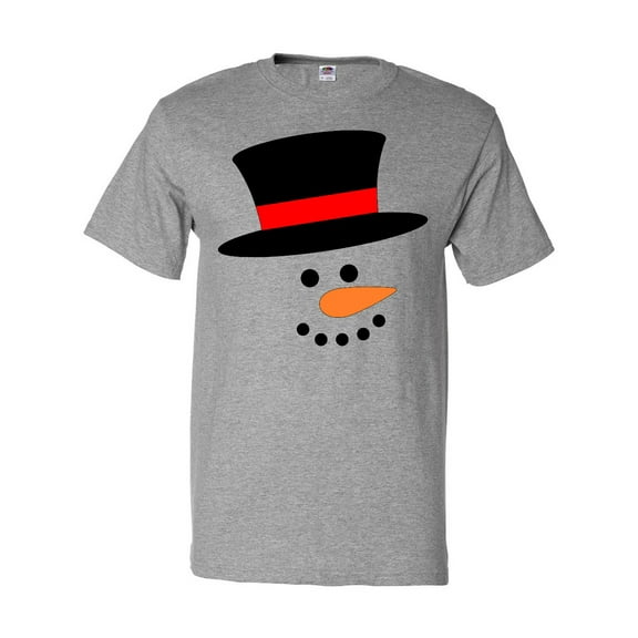 Inktastic Snowman with Top Hat and Carrot Nose T-Shirt