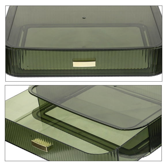 DECORNIJIA Desktop Organizer With Drawers Desk Organizer Green 1Pack